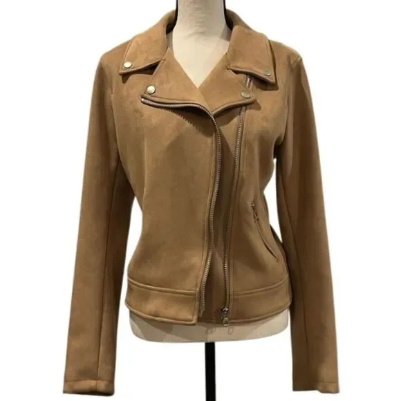 Torrid Faux Suede Stretch Moto Jacket- minor flaw - Picture 7 of 12